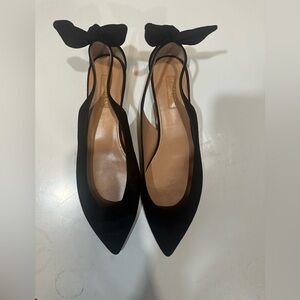 Aquazzura Deneuve Bow Pointy Tow Flat size 12 US/42EU